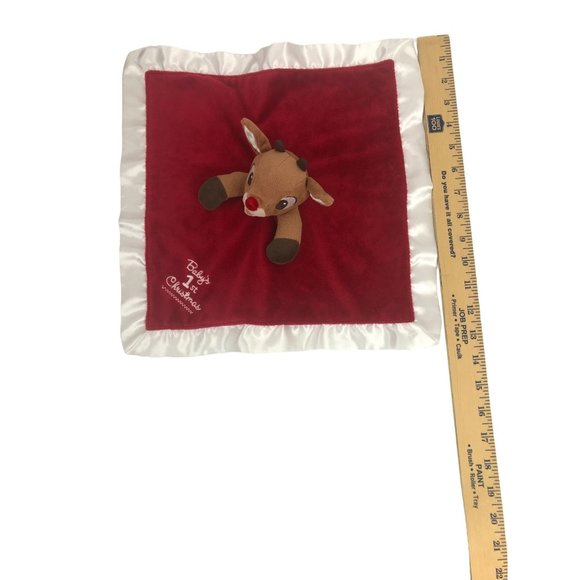 Rudolph The Red Nosed Reindeer Red Security Blanket Lovey My First Christmas - Picture 4 of 7